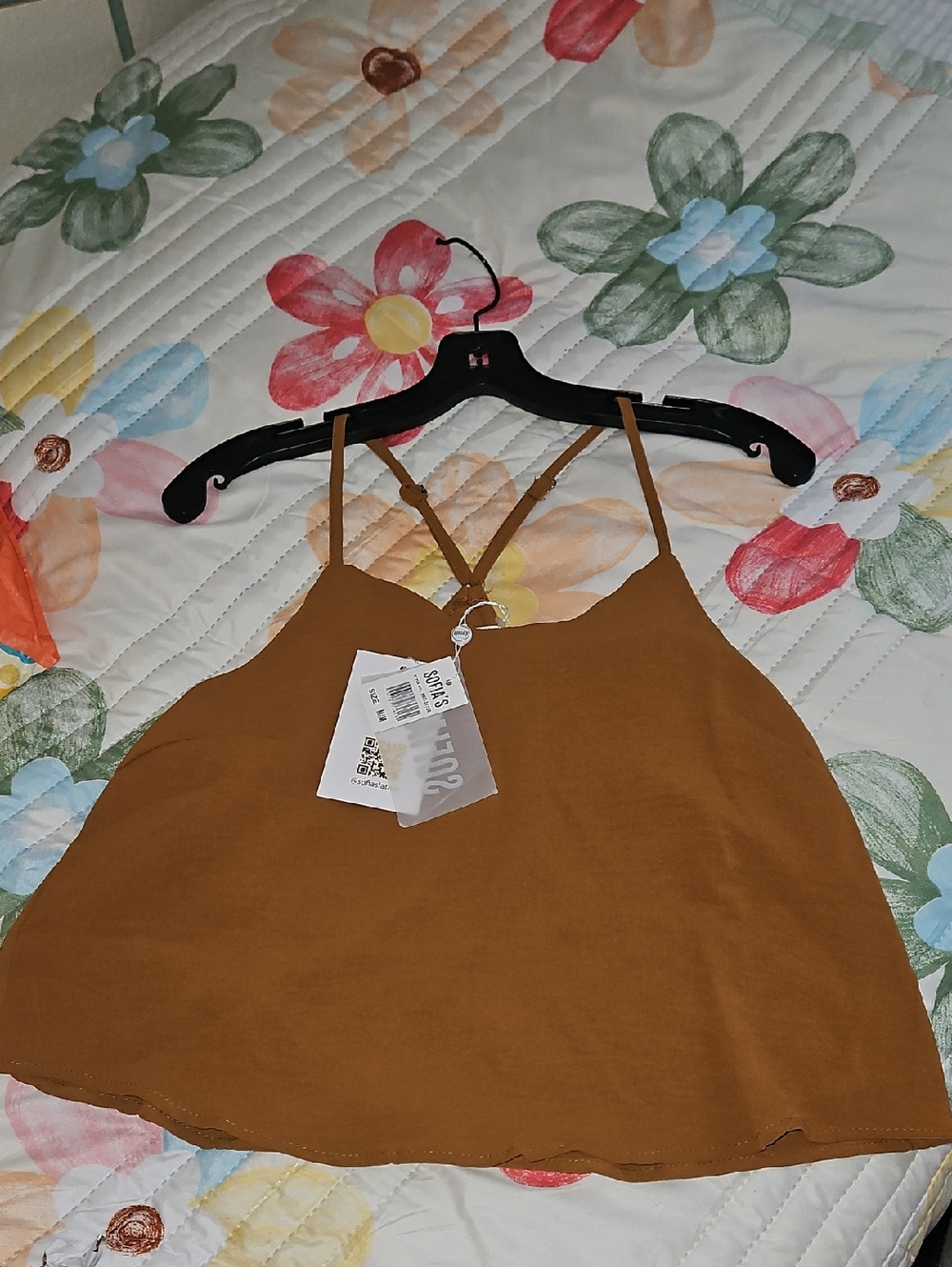 Sofia's Brown Spaghetti Strap Tank Top